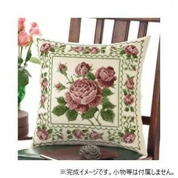 オリムパス ししゅうキット　クッション　アンティークローズ　6051