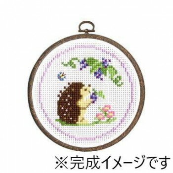 オリムパス ししゅうキット　フープ　ハリネズミとブドウ 7406