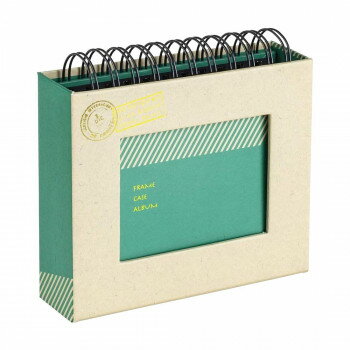 ナカバヤシ　フォトランク　フレームケースアルバム　L　クラフト　グリーン　A-FTPC-102-G