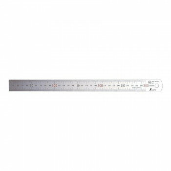 シンワ測定 直尺 シルバー 30cm 上下段1mmピッチ 赤数字入 JIS 13463