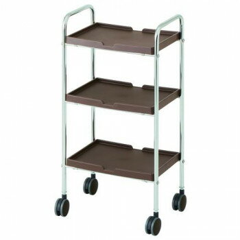 C-418 シンプルワゴン 天板3段 ブラウン 14187