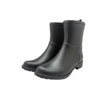 サイドジップレインブーツ ブラック (M)