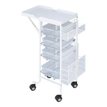 サロン向け カウンターワゴン C-196 ホワイト 11961