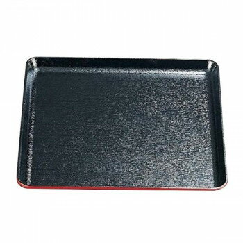 耐熱木目角盆 黒渕朱SL(ノンスリップ加工) 尺0 16010510