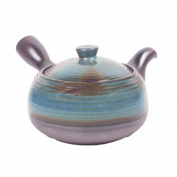 A-7136 急須 1.5号南蛮福形 青釉 萬古焼