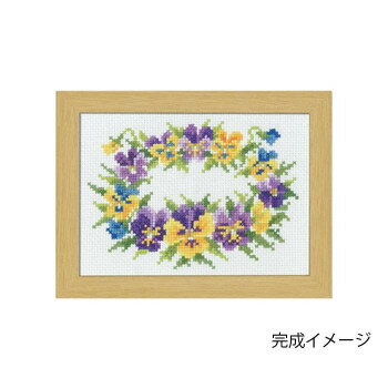 Embroidery - 刺しゅうキット 12ケ月の花フレーム〜マリー・カトリーヌ コレクション〜 3月パンジー 7508