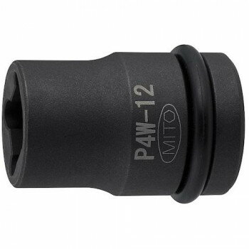 ミトロイ(MITOLOY) 1/2 インパクトレンチ用 ウエルドナット用ソケット 12mm P4W-12