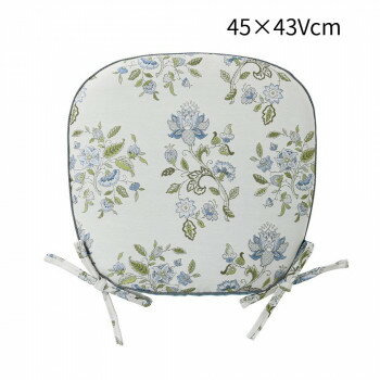 川島織物セルコン ミントン ハドンホール ダイニングシートクッション 45×43Vcm LN1220 B ブルー