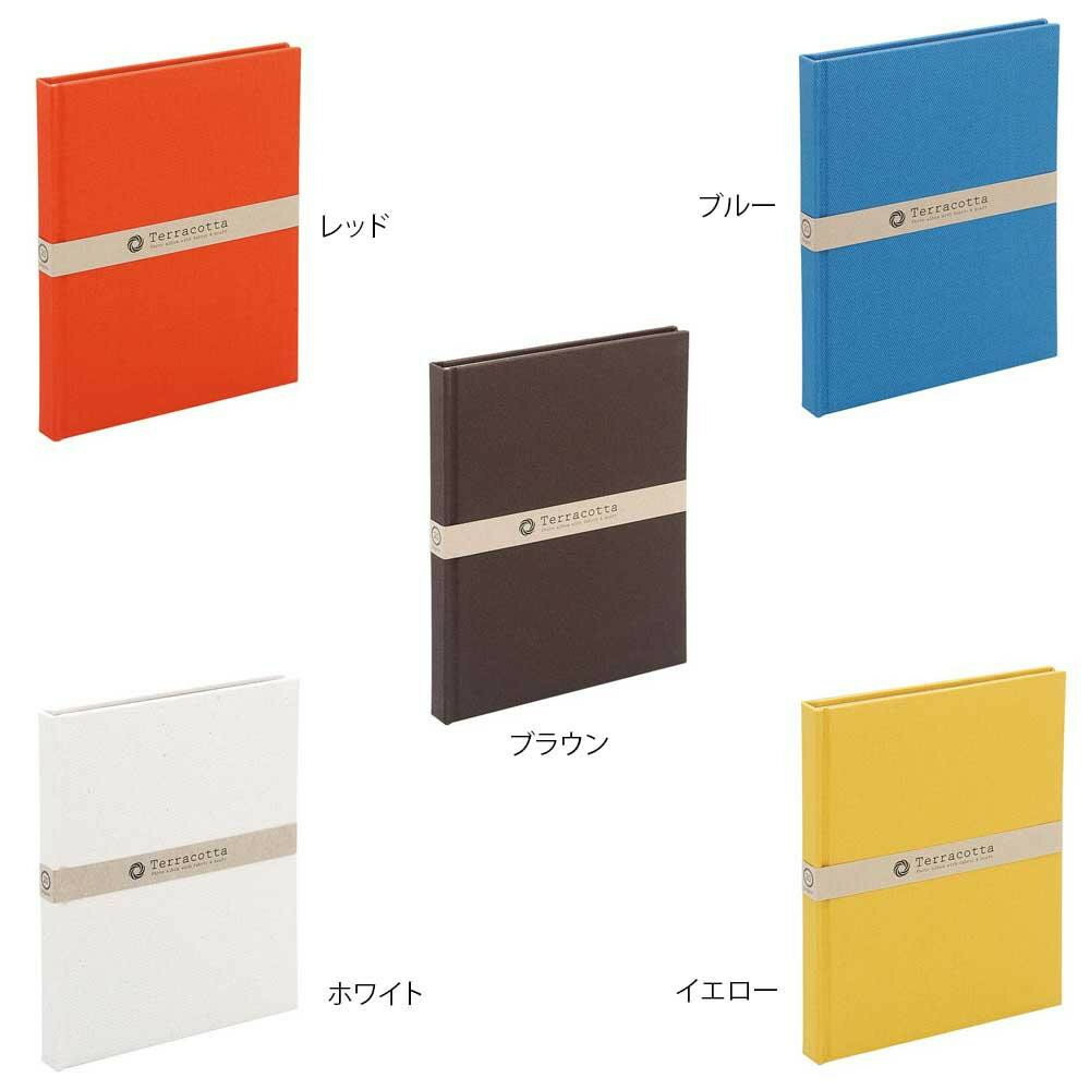 ナカバヤシ テラコッタ ブック式フリーアルバム L2　レッド・TER-L2B-140-R