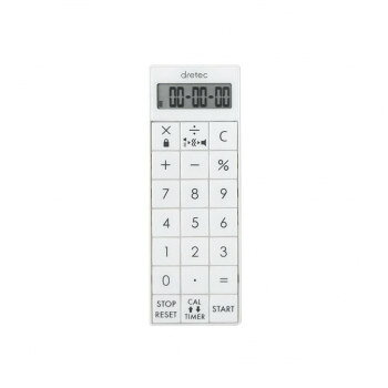 ドリテック dretec 電卓付バイブタイマー ホワイト CL-124WT