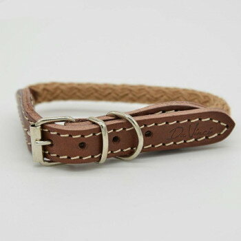 （ペット） Da Vinci ビアンカコットンロープカラー ブラウン 2.5号 LDV100