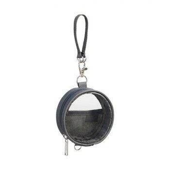 LIHIT LAB.(리히트 러브) myfa 데코레이션 서클 파우치 챠콜 블랙 A3330-24