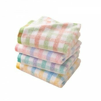Face Towel - やわらかファインチェックフェイスタオル 4色組 SV-2316-4