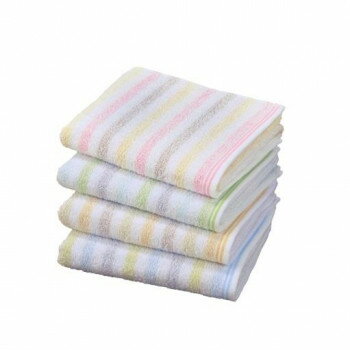 Face Towel - 泉州産パステルボーダーフェイスタオル 4色組 MY-2009-4