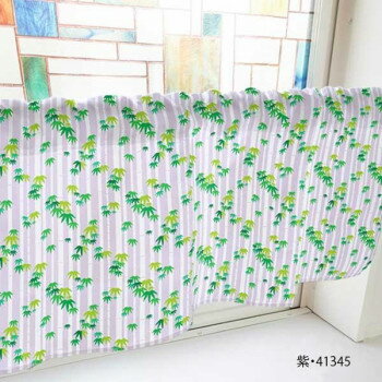 カフェカーテン 竹 1000×450mm　紫・41345