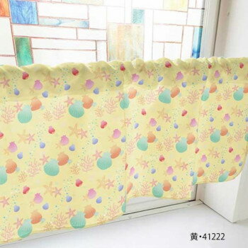 カフェカーテン 海 800×450mm　黄・41222