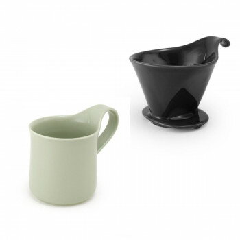 ZERO JAPAN(ゼロジャパン) ドリッパー＆カフェマグセット ドリッパートレイ付 DMZ-16 BK/MI