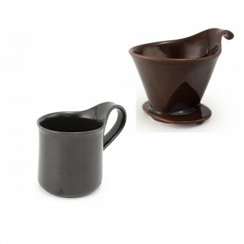 ZERO JAPAN(ゼロジャパン) ドリッパー＆カフェマグセット ドリッパートレイ付 DMZ-16 CBR/BK