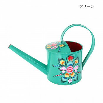 カシミールペイント アイアン ジョウロ グリーン 32523020027
