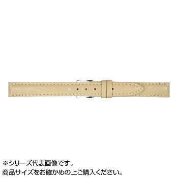 MIMOSA(ミモザ) 時計バンド PRA型押ワニ 14mm ベージュ (美錠:銀) CPR-BJ14