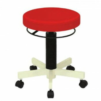高田ベッド製作所 PTスツール(キャスター付き) レッド TB-764-01