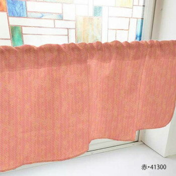 カフェカーテン ツル草 800×450mm　赤・41300