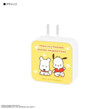 タマ＆フレンズ×サンリオ USB/USB Type-C ACアダプタ PC.ポチャッコ SANTA-02PC