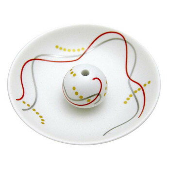 薫寿堂 有田焼 香立付香皿 華かんざし(白妙) 3189