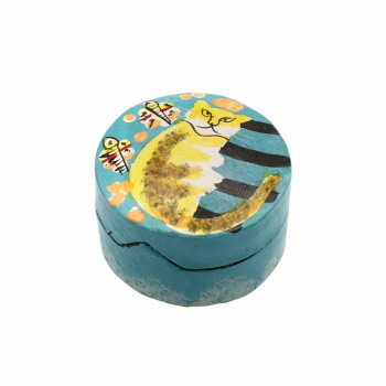 ペーパーマッシュBOX S 蝶とネコ 32525