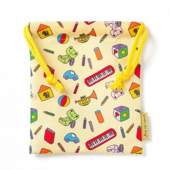 かえるのピクルス 巾着(小) ベージュ CKKP011-1