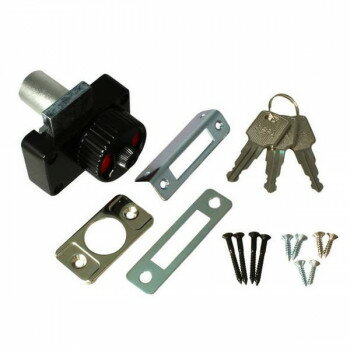 G-238 シリンダー面付本締錠小 ブラック 3本キー 00071238-001