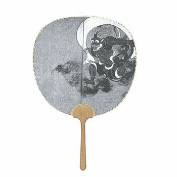 日本製(MADE IN JAPAN) 大型うちわ 風神雷神 風神 1302