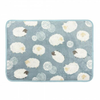 jou jou lier ジュジュリエ　ぞろぞろひつじくん　フランネルフロアマット　80　SKY　GMT8669