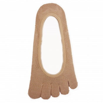 神戸生絲　婦人シルク5本指パンプスイン22-24cm SY302 ベージュ