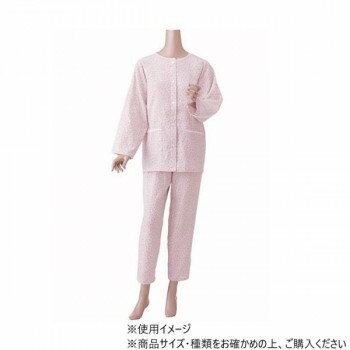 神戸生絲 婦人楽らくガーゼパジャマ(春夏用・長袖)M No.901 ローズ 花柄