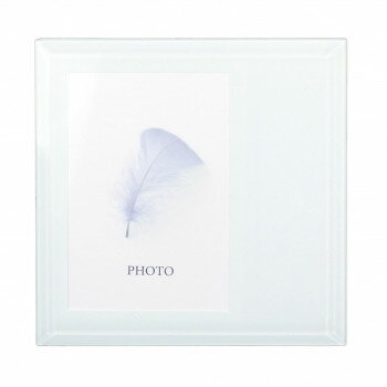フラワーアレンジ フォトグラス スクエア ホワイト K-2640