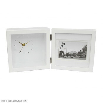フラワーアレンジ ピクチャークロック M WH FC-581