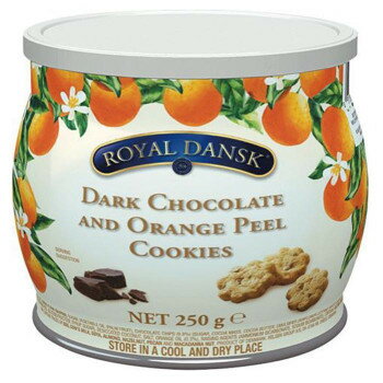 ロイヤルダンスク ダークチョコ&オレンジピールクッキー 250g 12セット 011062