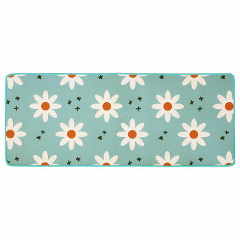 オカトー レトロフィール 撥水加工付きインテリアマット 49×120cm フルール