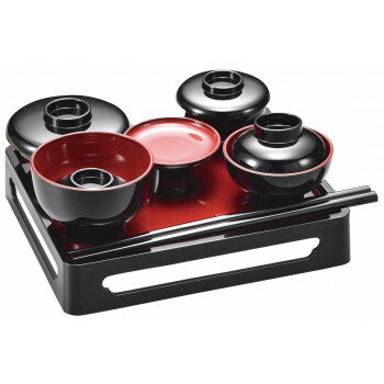 仏膳 4.5寸 黒(内朱) 4307450400011