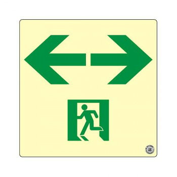 エルティーアイ 消防認定品 S級 高輝度蓄光式誘導標識 スタンダード 両矢印 SSN553