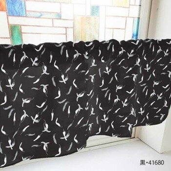 カフェカーテン 唐辛子 800×450mm　黒・41680