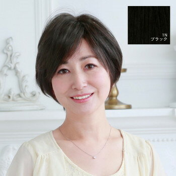 プリシラ 白髪かくしウィッグ 分け目タイプ ブラック ST-005-1N