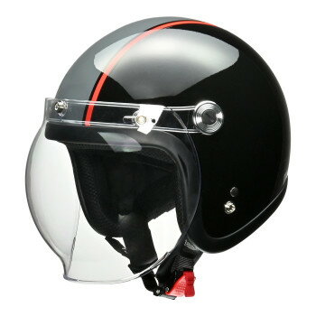リード工業 BARTON ジェットヘルメット ブラック×グレー フリー(57-60cm未満) BC-10