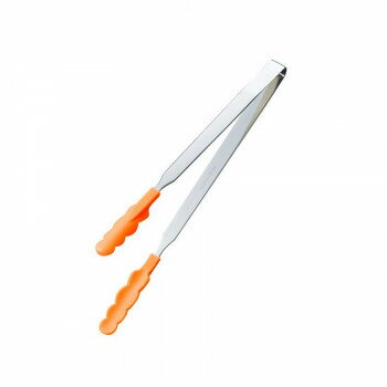 田辺金具 N抗菌耐熱カラートングスリム(大)オレンジ 300mm