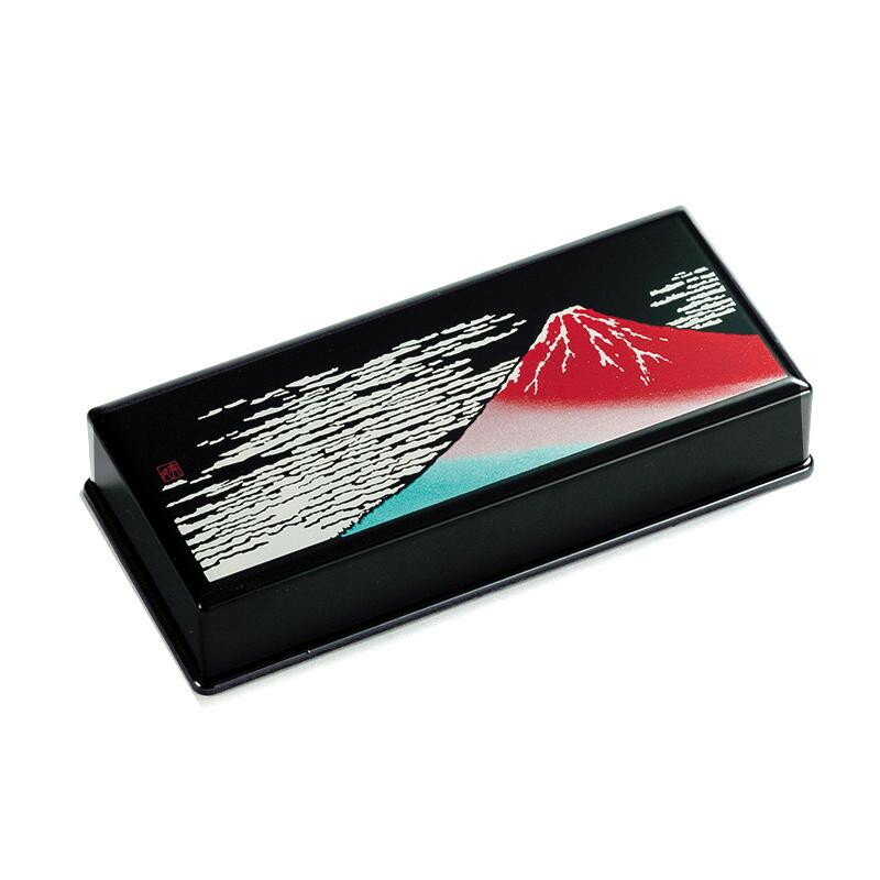 東出漆器 山中塗 印鑑ケース(大) 赤富士 2708