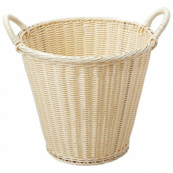 萬洋 樹脂深型バスケット手付(小)ステンレス枠付 91-121S