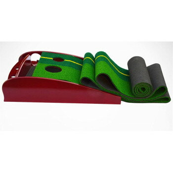 「北海道・沖縄・離島・一部地域へのお届けは別途送料を請求させていただきます。」「お客様都合でのキャンセルの場合、出荷前後にかかわらずキャンセル料などの手数料が発生いたしますので予めご了承ください。」「メーカーより取り寄せ商品のため、在庫状況によっては欠品・廃盤の可能性があります。あらかじめご了承ください。」裏面は滑り止めのラバー加工が施されており安定してプレイができます。芝は極上のベント芝のタッチを再現し、環境に優しい高硬度プラスチックで作られているので、耐久性が高く、取り付けも簡単。初心者の方でも人目を気にせず、寒い日でも、雨の日でも自宅で効果的なパター練習ができます。中級者〜上級者の方にもご利用して頂けるパター練習器具なので、ぜひ練習を重ねて、スキルアップ&スコアアップを目指してください。【この商品について】・実践に近いベントグリーンを再現した重さの違う2種類の人工芝を採用し、パターの効果的な練習が可能です。さらに打ったボールが自動返球する返球レール付で、非常に効率的な反復練習を行えます。・補助ラインのあるレーンではまっすぐ回転させたボールを打つことで、集中力と方向性の強化につながる練習ができます。感覚を身につけた後は、無地の芝でイメージしたライン通りに回転をかけて打つ練習を行うと良いでしょう。・大小2種類のカップと2種類の芝目を使い分けて練習できます。小カップを中心に練習することにより集中力がUPするので、より正確な方向性の強化につながる練習ができます。ゆとりあるサイズを使った通常の練習の他に、速い、遅いのタッチを使い分け、速さによって異なる距離感に対応できる練習もできます。・こちらのゴルフマットには自動返球機能を搭載しているので反復練習を効率よく行うことができます。カップインもしくは奥のガードまで行ったボールは傾斜を下り排出口から元来た方向へ転がって手元までボールが戻ってきます。サイズマット:300×30cm個装サイズ：59×41.8×18.1cm重量4.46kg個装重量：4460g素材・材質ゴム付属品ボール×3生産国中国fk094igrjs