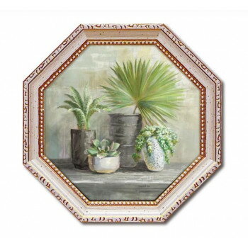 八角 ミニゲル アートフレーム ダンフイ ナイ「インドア ガーデン グレー」 DN-02576