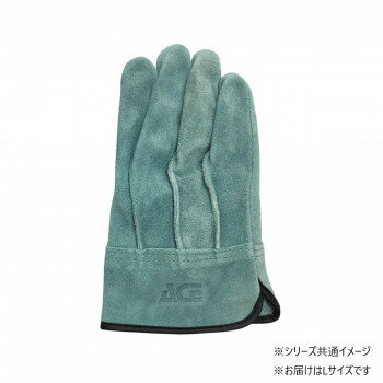 小野商事 エース 牛床革手袋 オイル加工 黒アテ Lサイズ AG4501